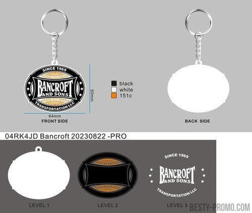 Custom Rubber Keychains - 04RK4JD Bancroft -20230822