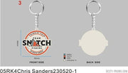 CUSTOM RUBBER KEYCHAINS - 05RK4CHRIS SANDERS230520