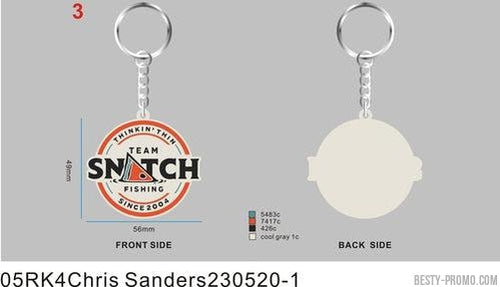 CUSTOM RUBBER KEYCHAINS - 05RK4CHRIS SANDERS230520