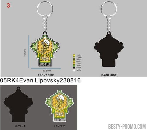 Custom rubber keychains-05RK4Evan Lipovsky
