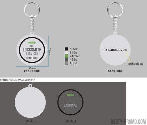 Custom rubber keychains- 05RK4Sharon Wiess