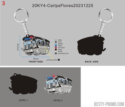 CUSTOM RUBBER KEYCHAINS - 20KY4Carlps Flores