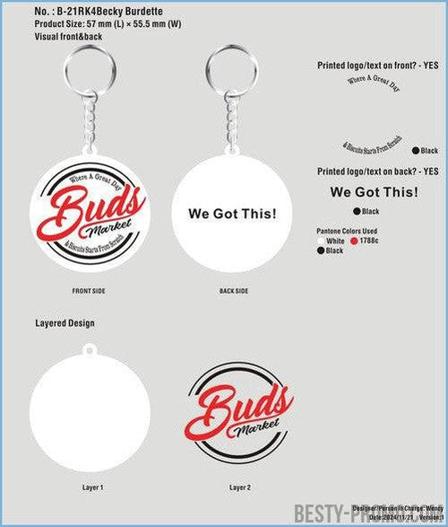 CUSTOM RUBBER KEYCHAIN 21RK4Becky Burdette