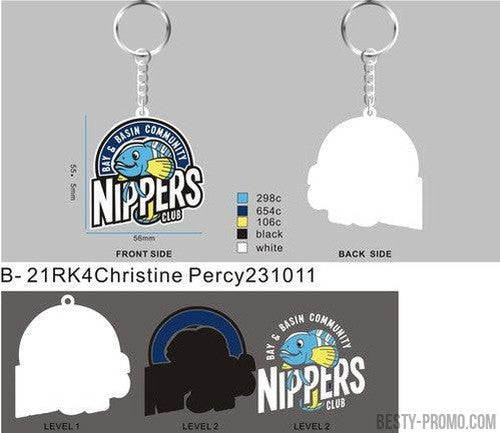 CUSTOM RUBBER KEYCHAIN-21RK4Christine Percy