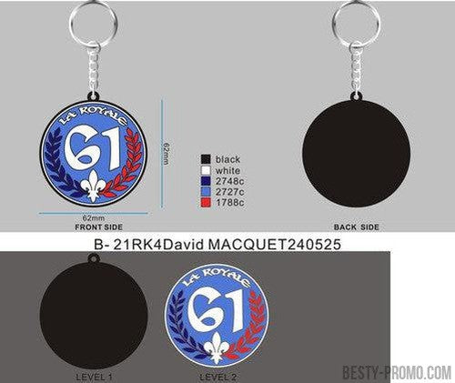 CUSTOM RUBBER KEYCHAIN 21RK4David MACQUET