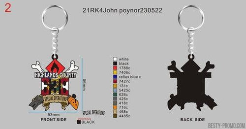 CUSTOM RUBBER KEYCHAIN-21RK4John poynor230522