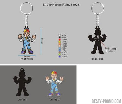 CUSTOM RUBBER KEYCHAIN-21RK4Phil Reid231025