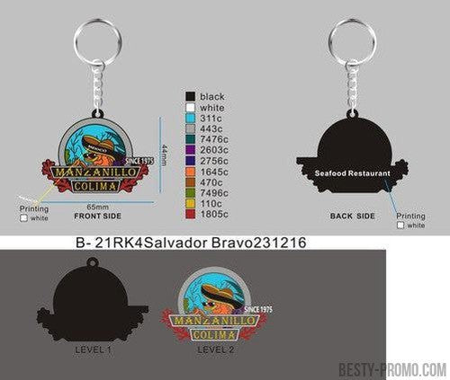 CUSTOM RUBBER KEYCHAIN-21RK4Salvador Bravo