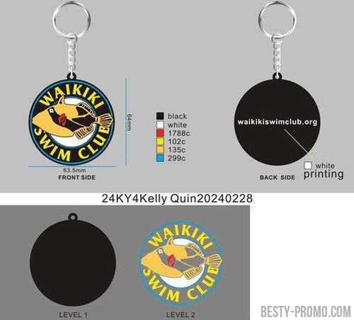 CUSTOM RUBBER KEYCHAINS - 24KY4Kelly Quin20240228