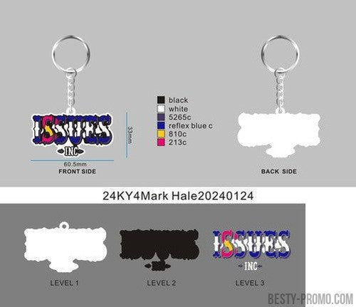 CUSTOM RUBBER KEYCHAINS - 24KY4Mark Hale20240124