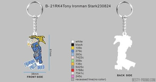 CUSTOM RUBBER KEYCHAIN-21RK4Tony Ironman Stark230824