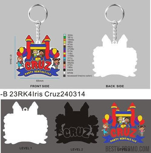 CUSTOM RUBBER KEYCHAIN-23RK4Iris Cruz240314