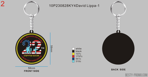 Custom 3D Rubber keychains - 10P230828KY4David Lippa