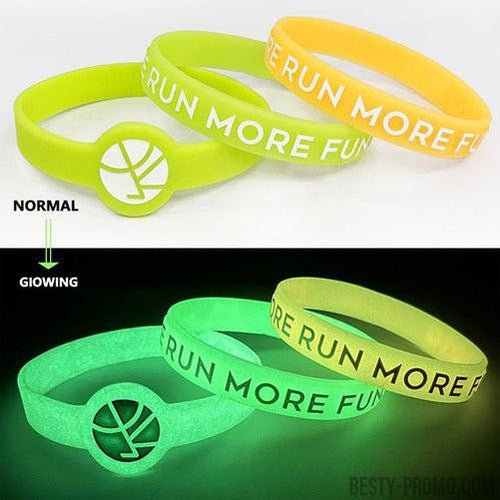 Custom Glow-in-the-dark Wristbands - 1/2 Inch