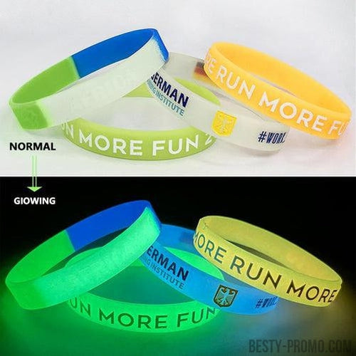 Custom Glow-in-the-dark Wristbands - 1/2 Inch