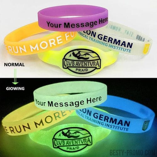 Custom Rubber Wristbands  Glow In the Dark Wristbands – Besty-Promo