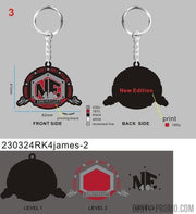 100pcs+100 free rubber keychains for james greene