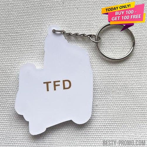 Custom Die-Cut Printing Rubber Keychain