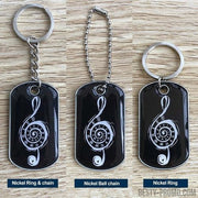 Custom metal dog tag keychain with doming